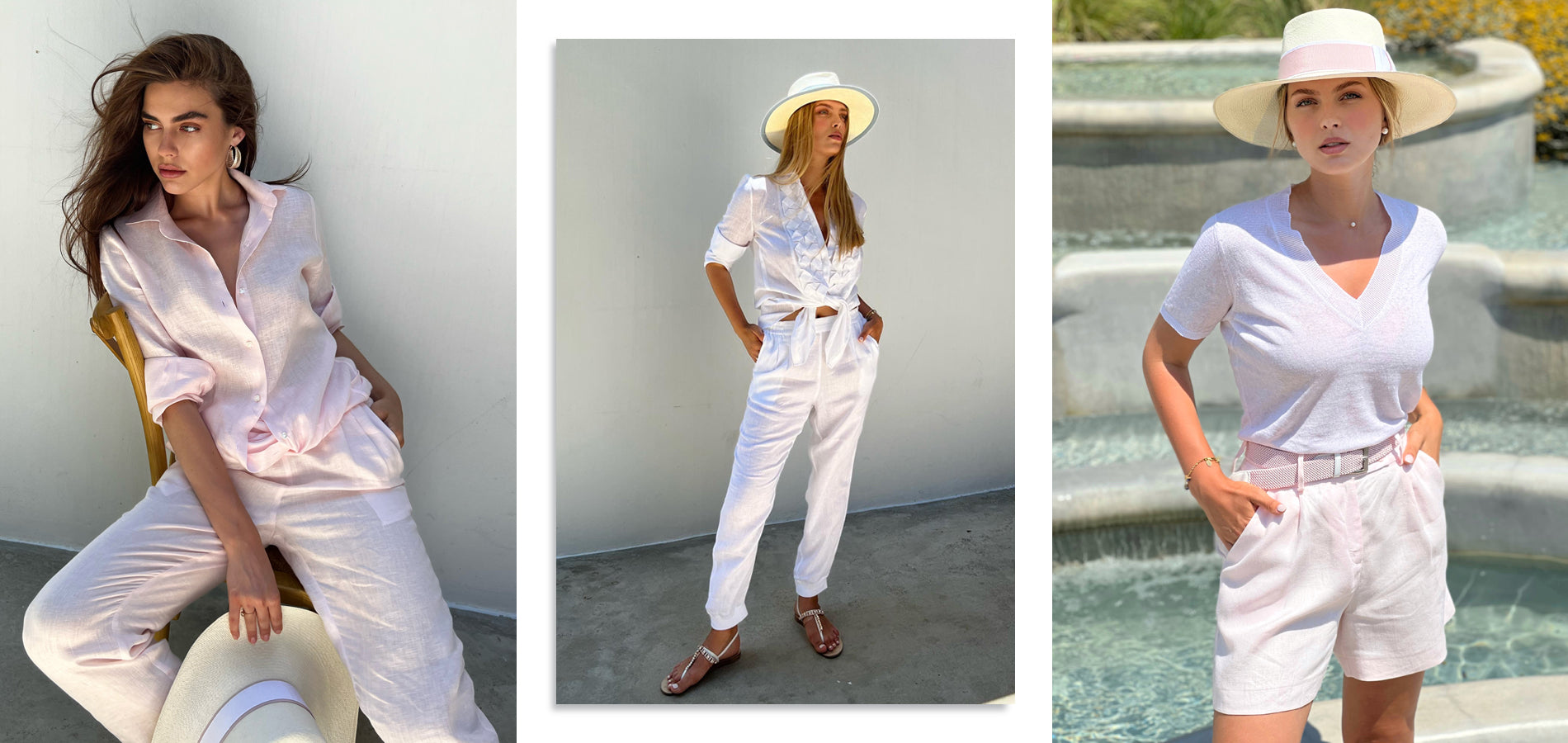 Women's Linen Pants - 100% Capri collection for Woman