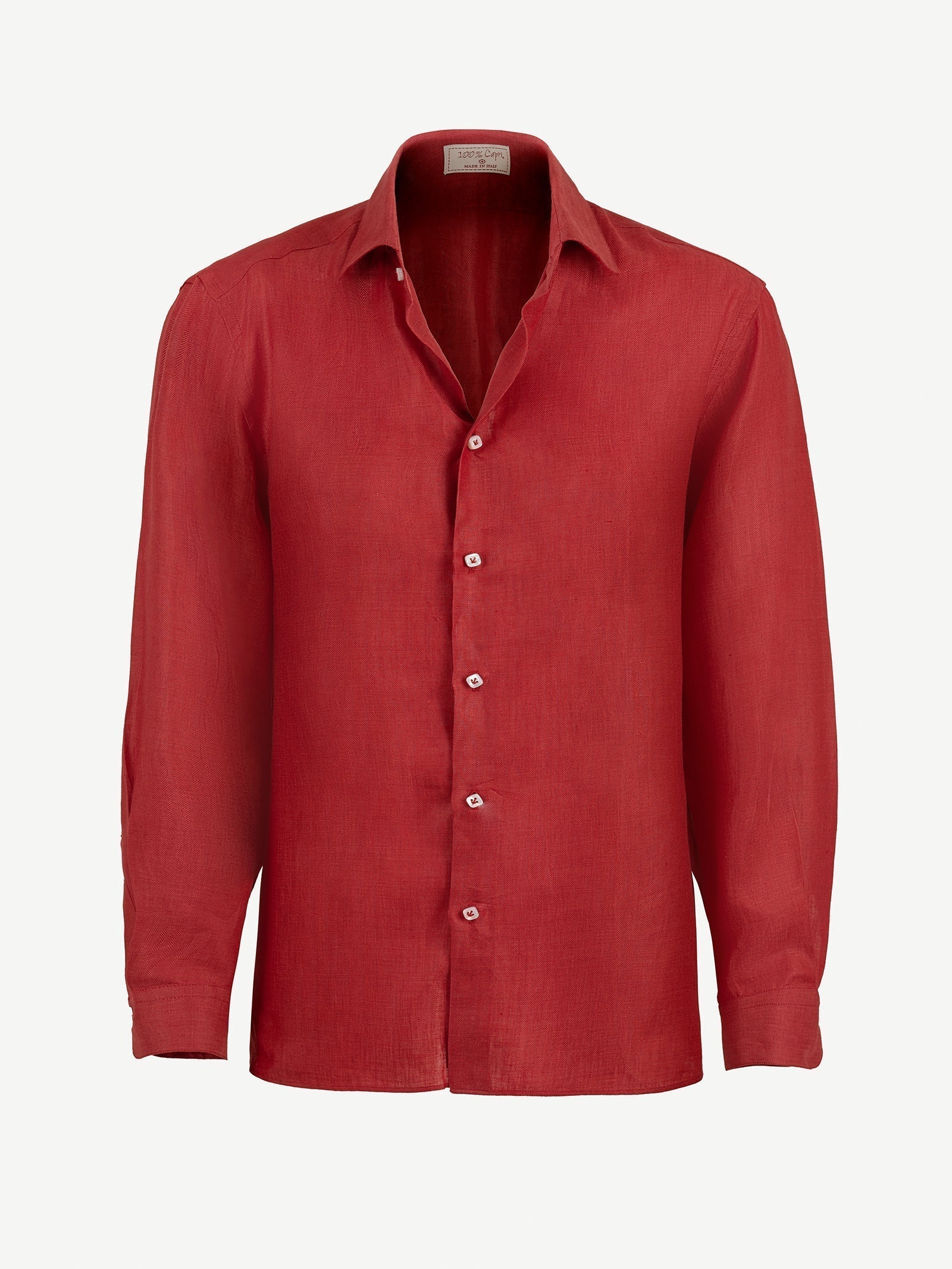 Camicia Hand Made bordeaux 100% Capri front