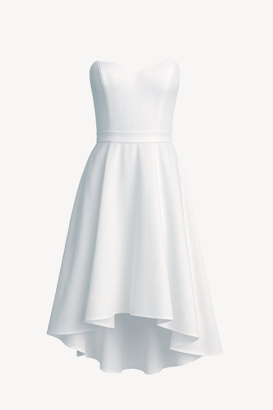 White Marilyn linen piqué dress – 100% Capri