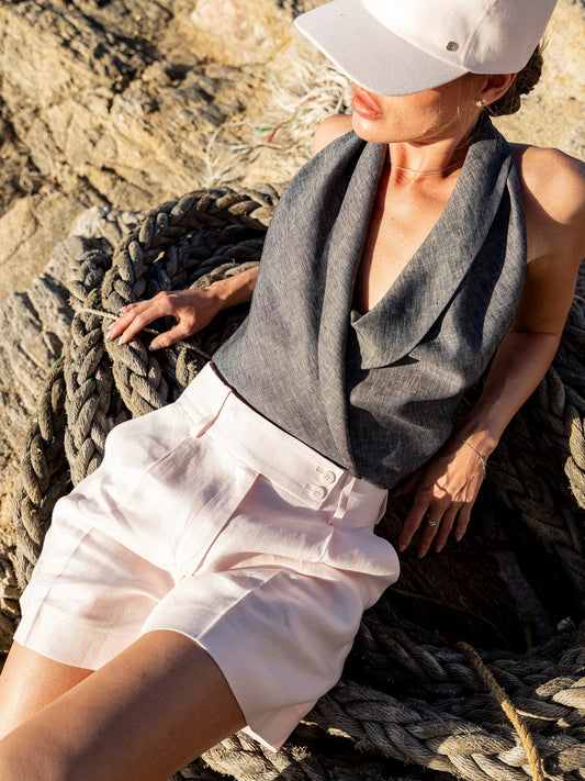 Shorts Katie pink color 100% Capri