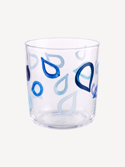 Hand Blown Water Glass Drop