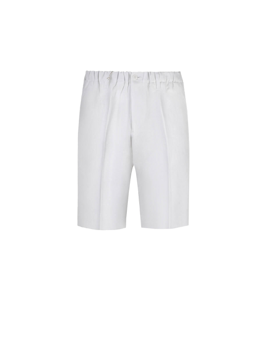 Bermuda Capri for men 100% Capri white linen pant front