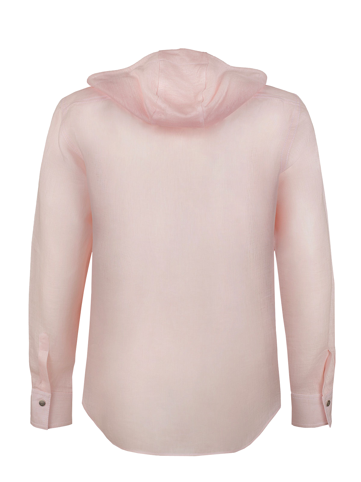 #color_pink Camicia Cappuccio 100% Capri pink linen t-shirt back