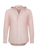#color_pink - Camicia Cappuccio 100% Capri pink linen t-shirt front