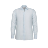 Camicia Mykonos 100% Capri aquamrine linen shirt front