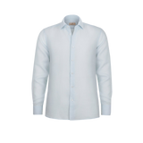 Camicia Mykonos 100% Capri aquamrine linen shirt front Camicia Mykonos 100% Capri aquamrine linen shirt front