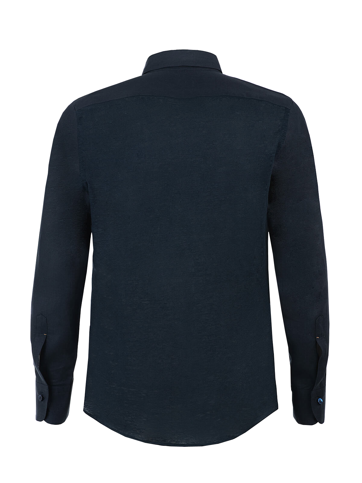 Camicia Mykonos 100% Capri blue linen shirt back