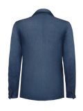 Giacca St. Tropez 100% Capri blue linen jacket for man  back