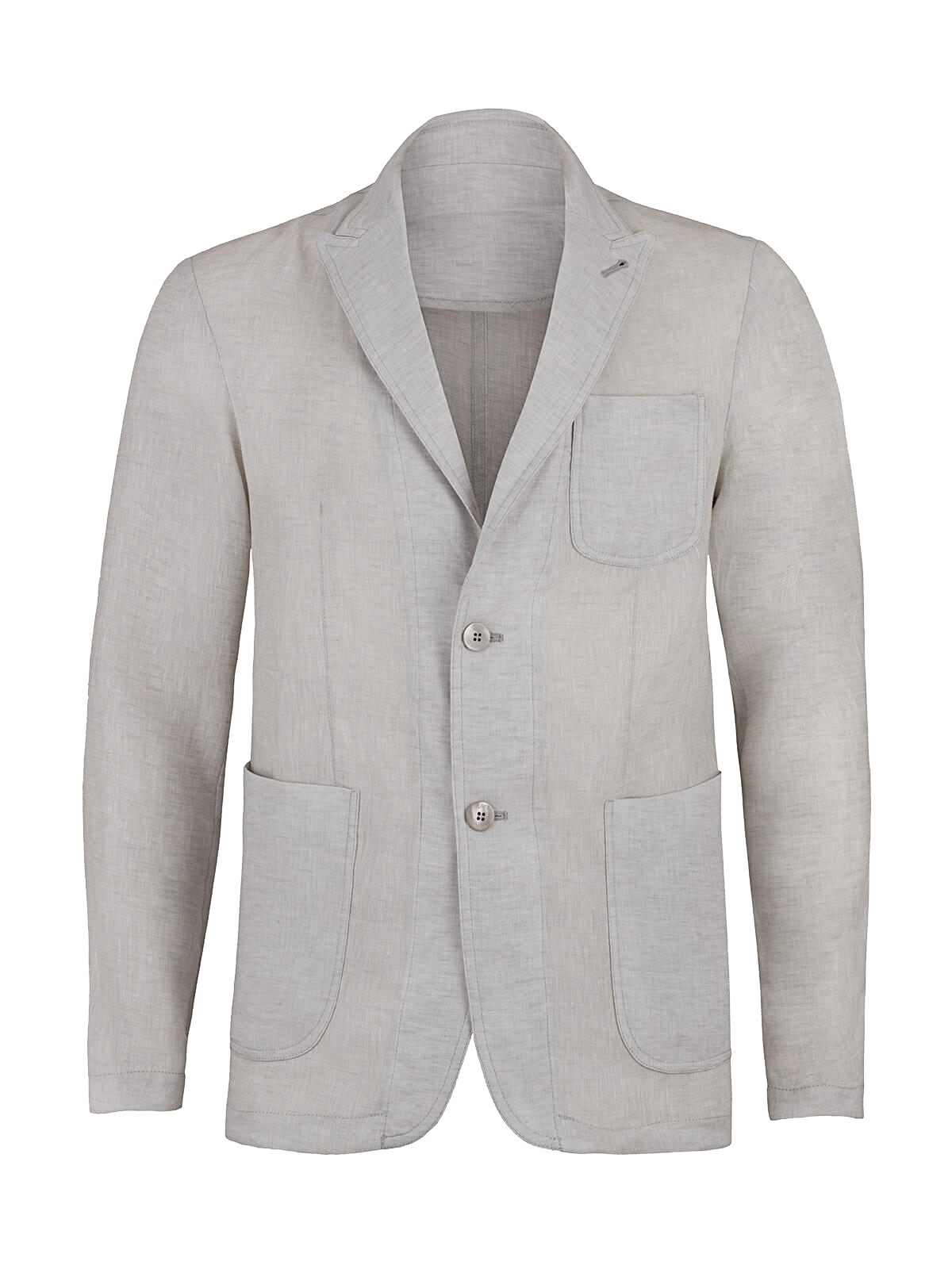 Giacca St. Tropez 100% Capri light grey linen jacket for man  front Giacca St. Tropez 100% Capri light grey linen jacket for man  front