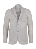 Giacca St. Tropez 100% Capri light grey linen jacket for man  front Giacca St. Tropez 100% Capri light grey linen jacket for man  front