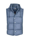 Gilet Cappuccio 100% Capri jeans linen gilet front Gilet Cappuccio 100% Capri jeans linen gilet front