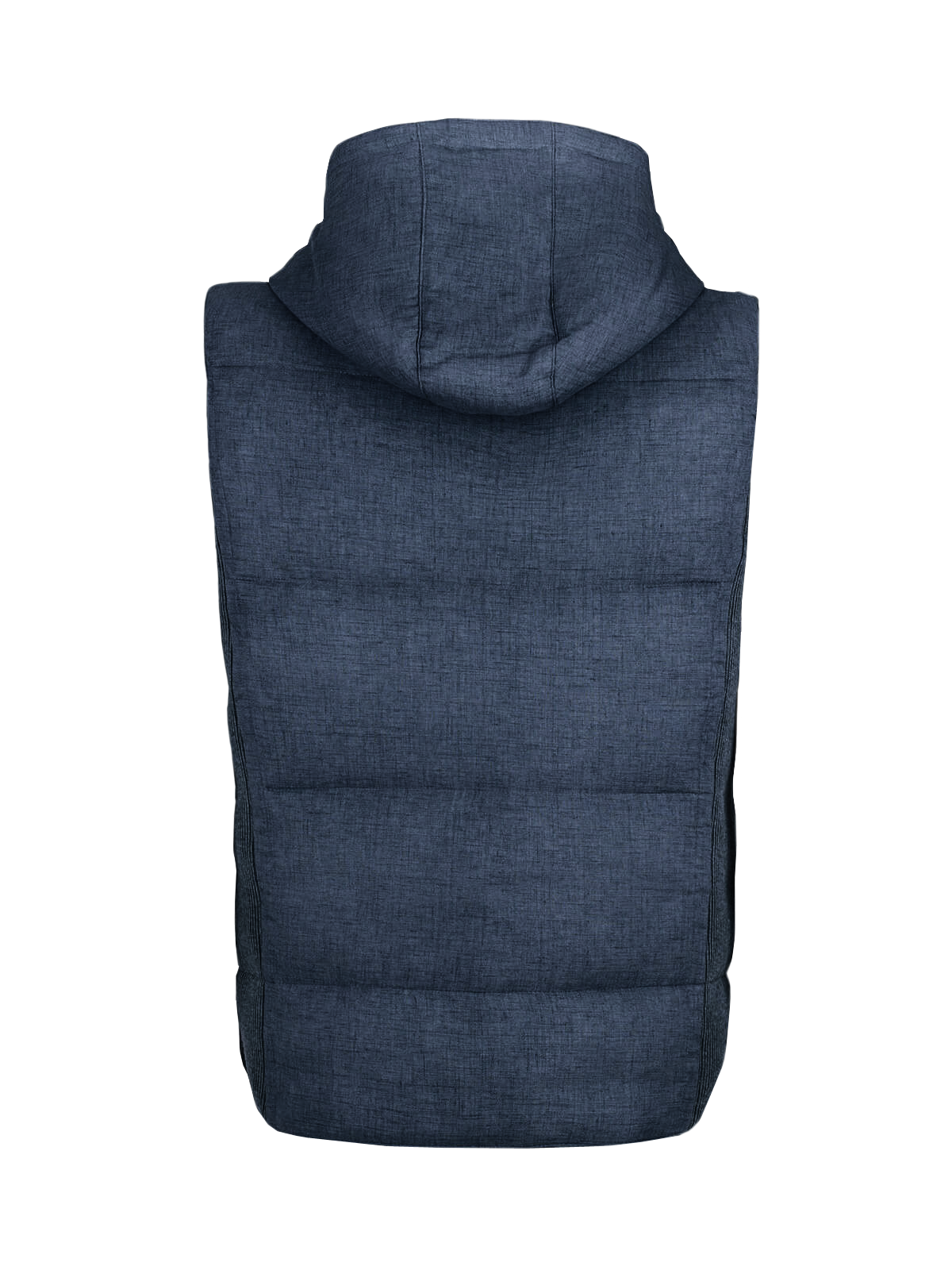 Gilet Cappuccio 100% Capri denim linen gilet back Gilet Cappuccio 100% Capri denim linen gilet back