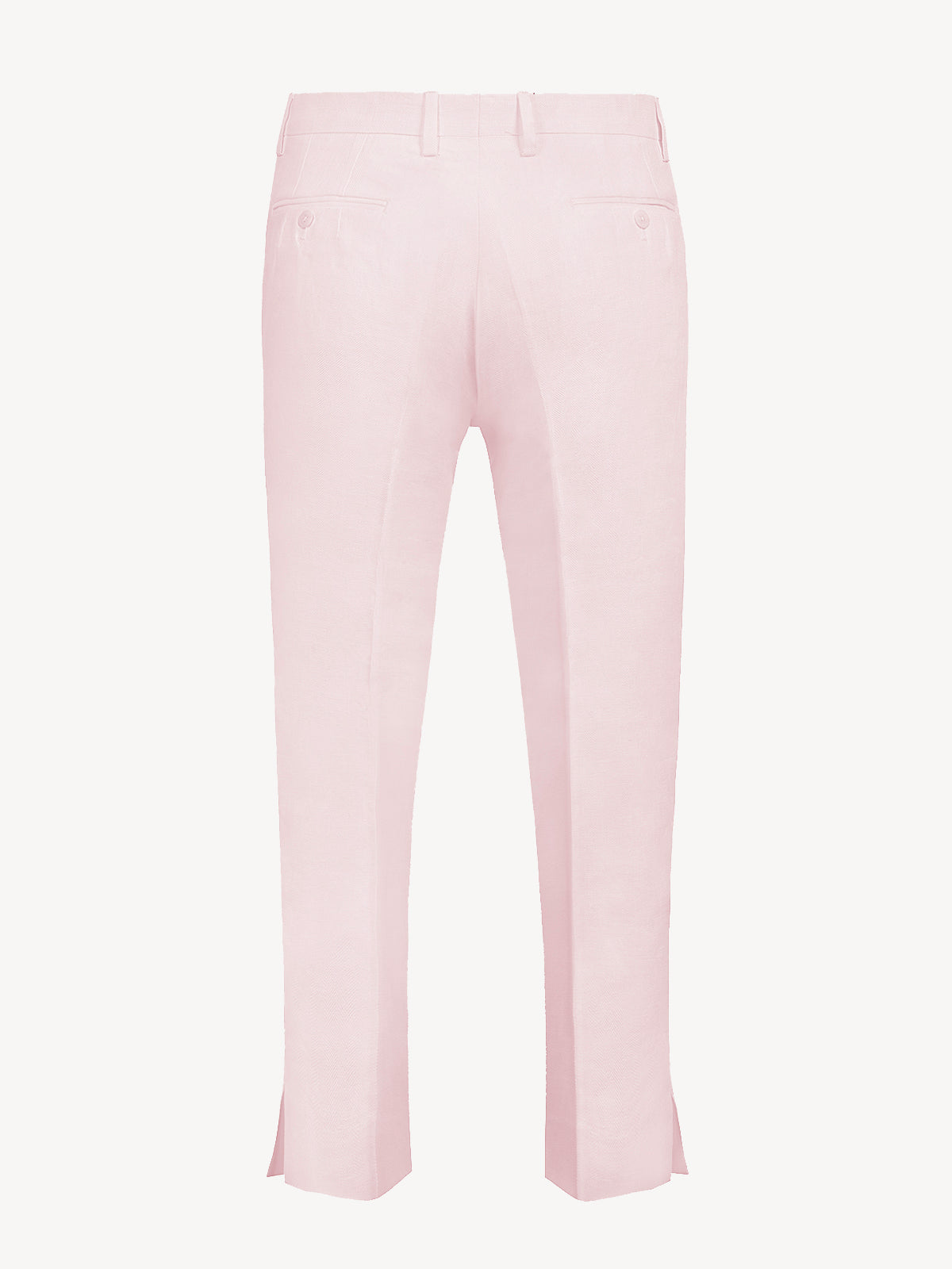 Pantalone New Capri  for woman 100% Capri pink linen pant back