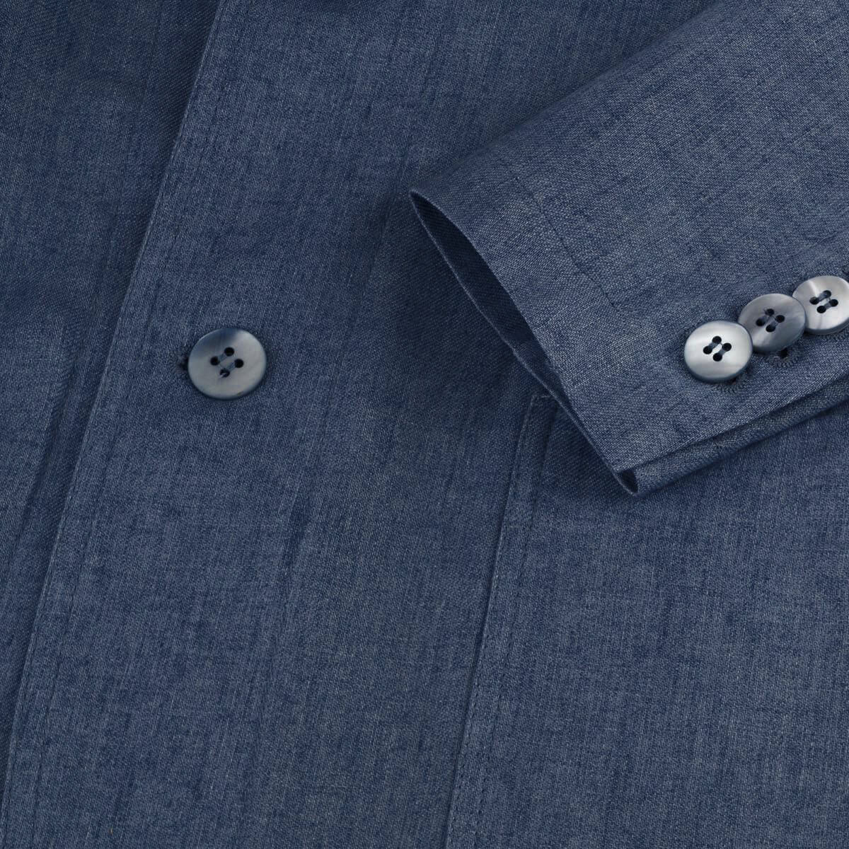 Giacca St. Tropez 100% Capri blue linen jacket for man  detail Giacca St. Tropez 100% Capri blue linen jacket for man  detail