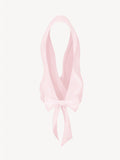 Top Sarah 100% Capri pink linen top back Top Sarah 100% Capri pink linen top back