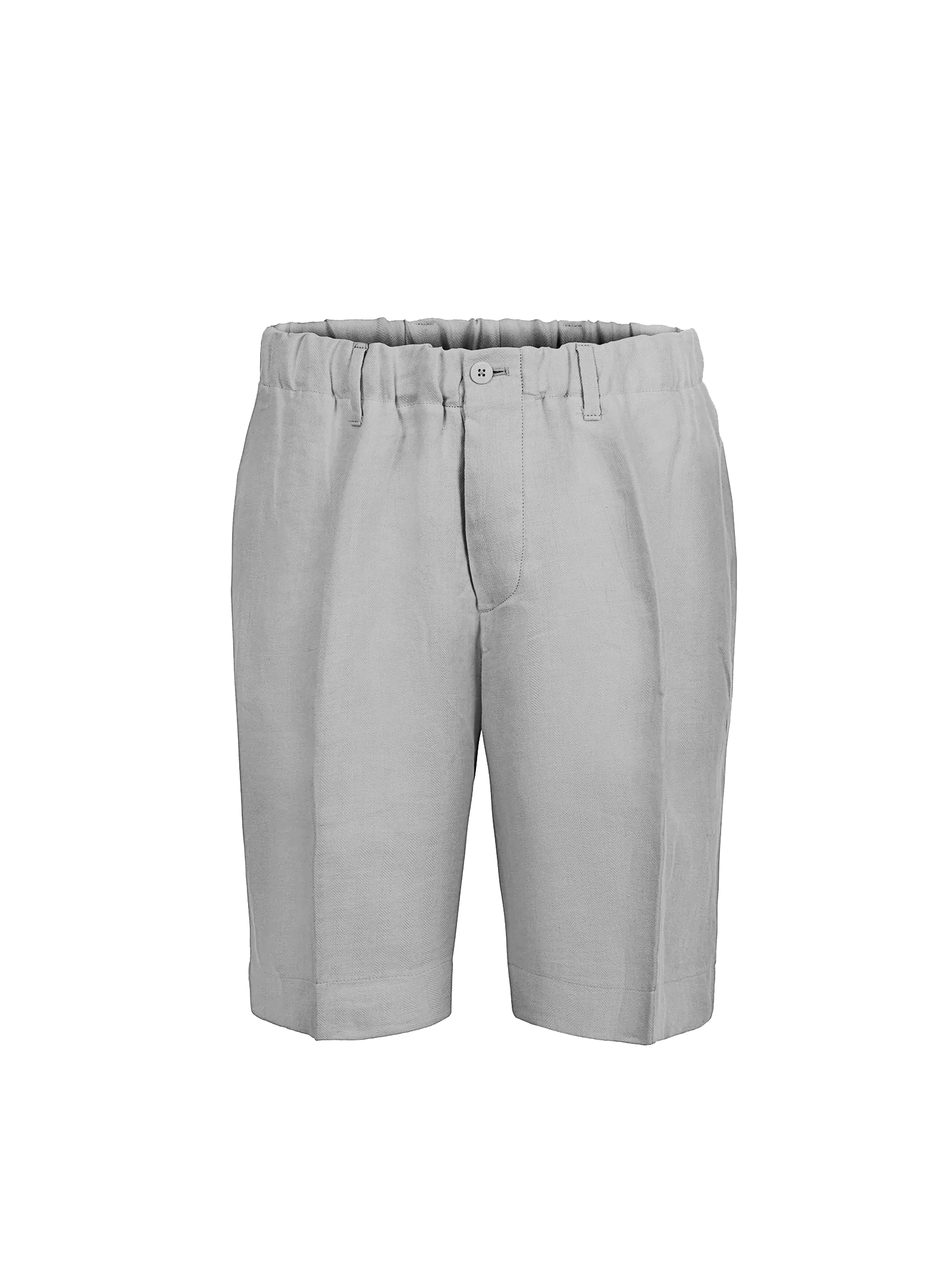 Bermuda Capri for men 100% Capri light grey linen pant front