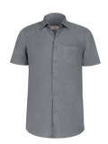 Camicia Short Sleeve 100% Capri dark grey linen shirt front Camicia Short Sleeve 100% Capri dark grey linen shirt front