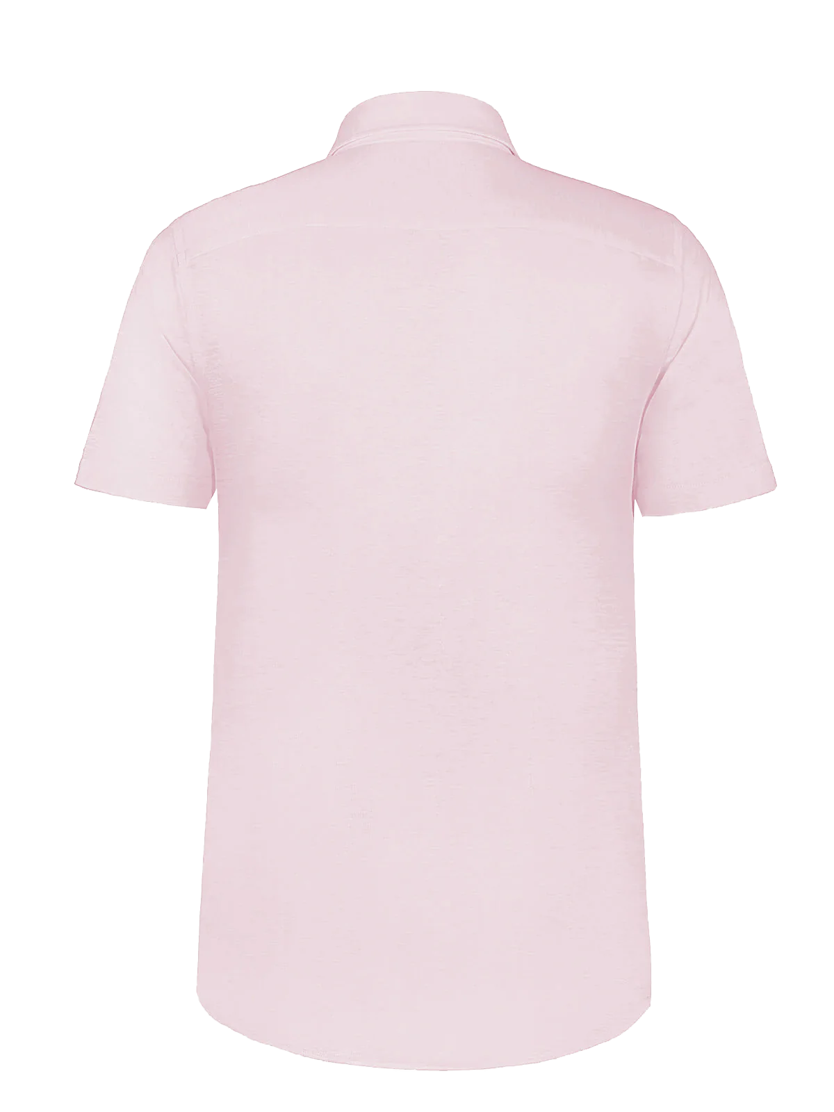 Camicia Short Sleeve 100% Capri pink linen shirt back