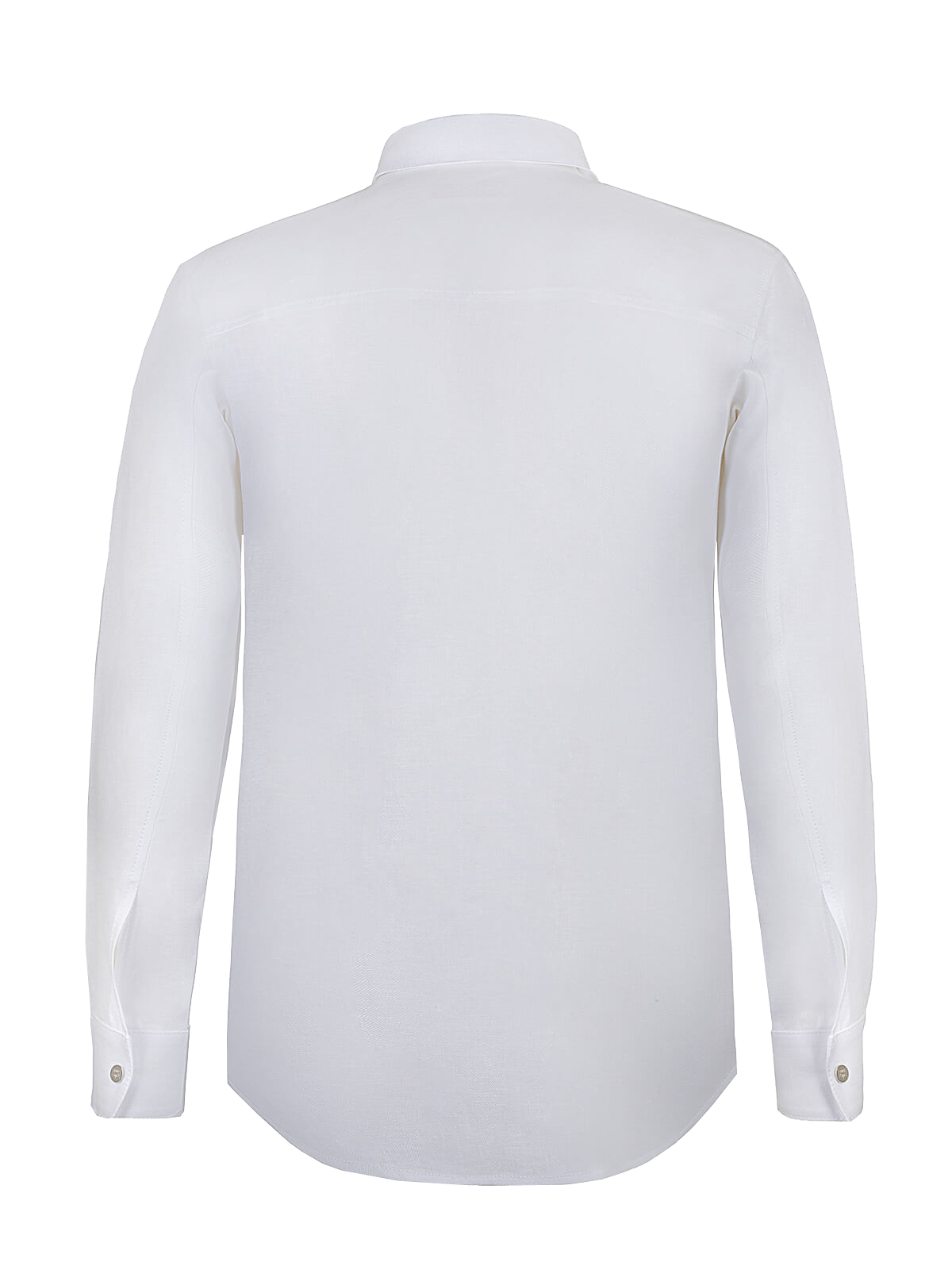 Camicia Zip Malta 100% Capri for man linen white shirt back