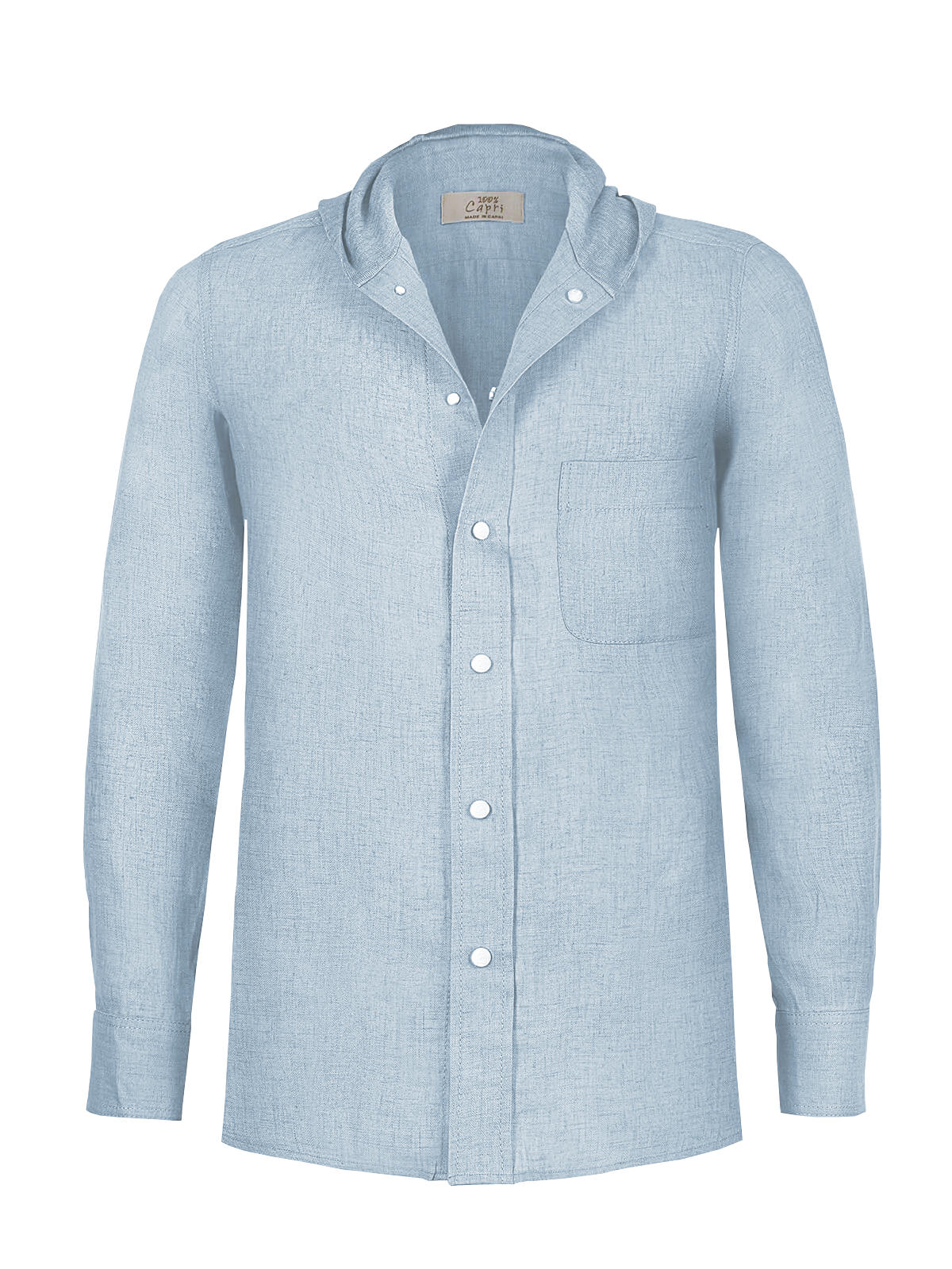 Camicia Cappuccio - Linen hooded shirt 100% Capri Camicia Cappuccio - Linen hooded shirt 100% Capri