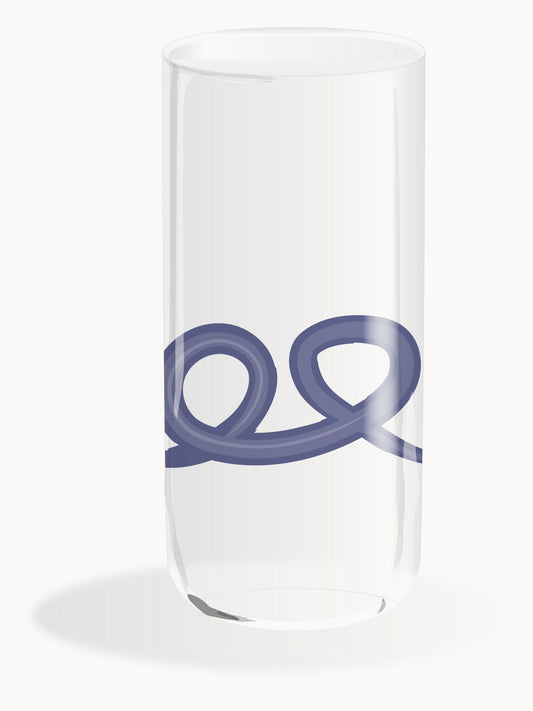 drink glass blue knots 100% Capri design