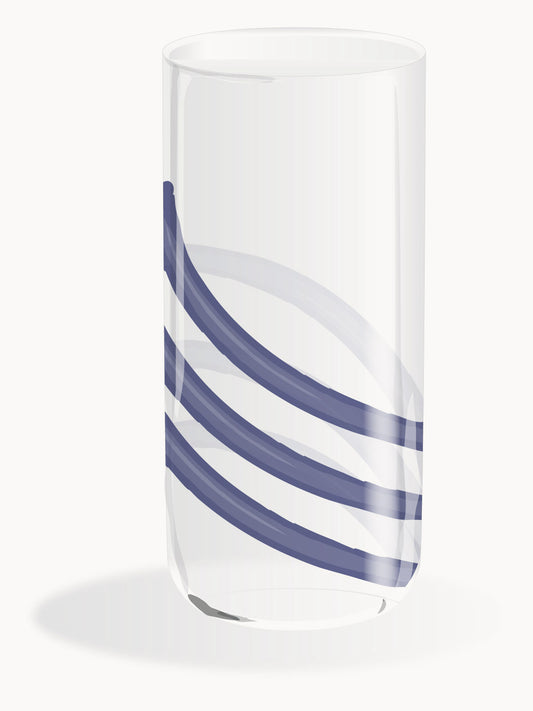 drink glass blue saturn 100% Capri design