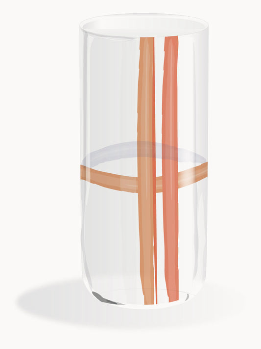 drink glass coral lines 100% Capri design