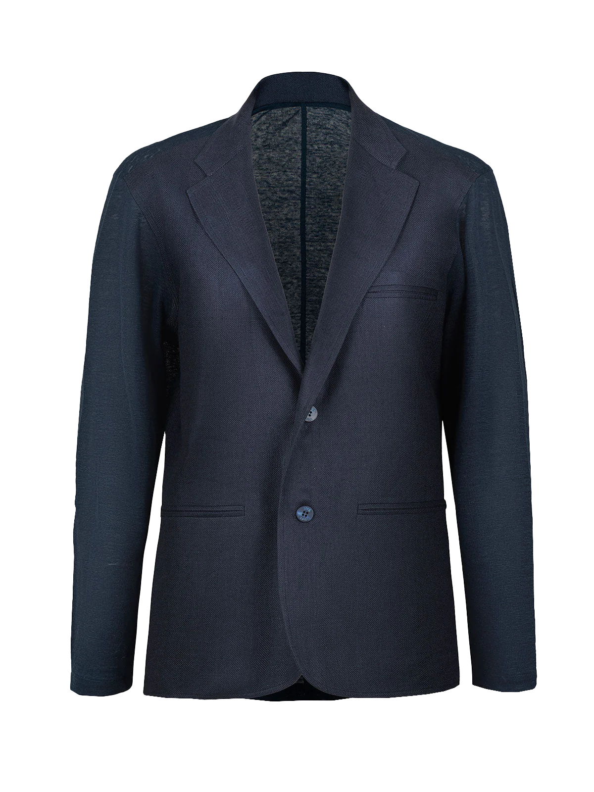 Giacca Sud Man 100% Capri blue linen jacket front