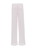 Kimono Pants fot woman 100% Capri white and pink linen pant back