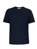 T-Shirt M/C 100% Capri blue linen t-shirt front T-Shirt M/C 100% Capri blue linen t-shirt front