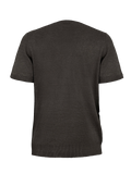 T-Shirt M/C 100% Capri dark grey linen t-shirt back T-Shirt M/C 100% Capri dark grey linen t-shirt back
