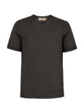 T-Shirt M/C 100% Capri dark grey linen t-shirt front T-Shirt M/C 100% Capri dark grey linen t-shirt front