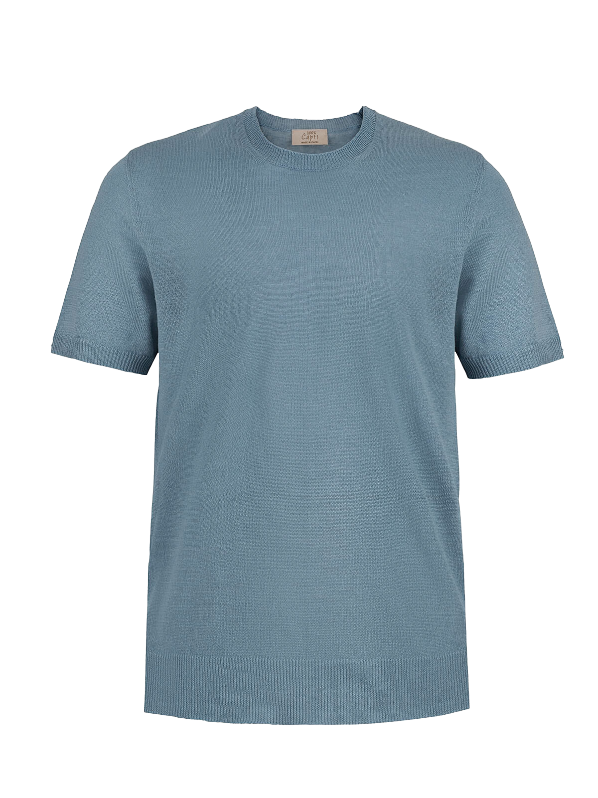 T-Shirt M/C 100% Capri jeans linen t-shirt front T-Shirt M/C 100% Capri jeans linen t-shirt front