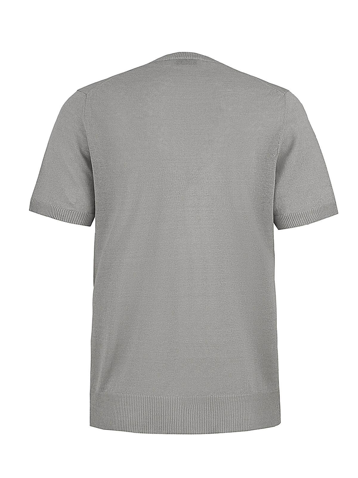T-Shirt M/C 100% Capri light grey linen t-shirt back T-Shirt M/C 100% Capri light grey linen t-shirt back