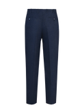 Pantalone Brezza 100% capri for man linen blue trouser  back