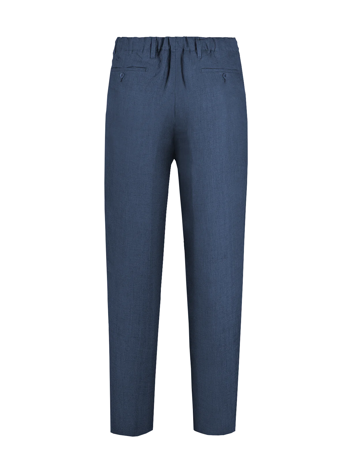 Pantalone Positano 100% capri for Man linen blue trouser back