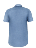 Camicia Short Sleeve 100% Capri jeans linen shirt back