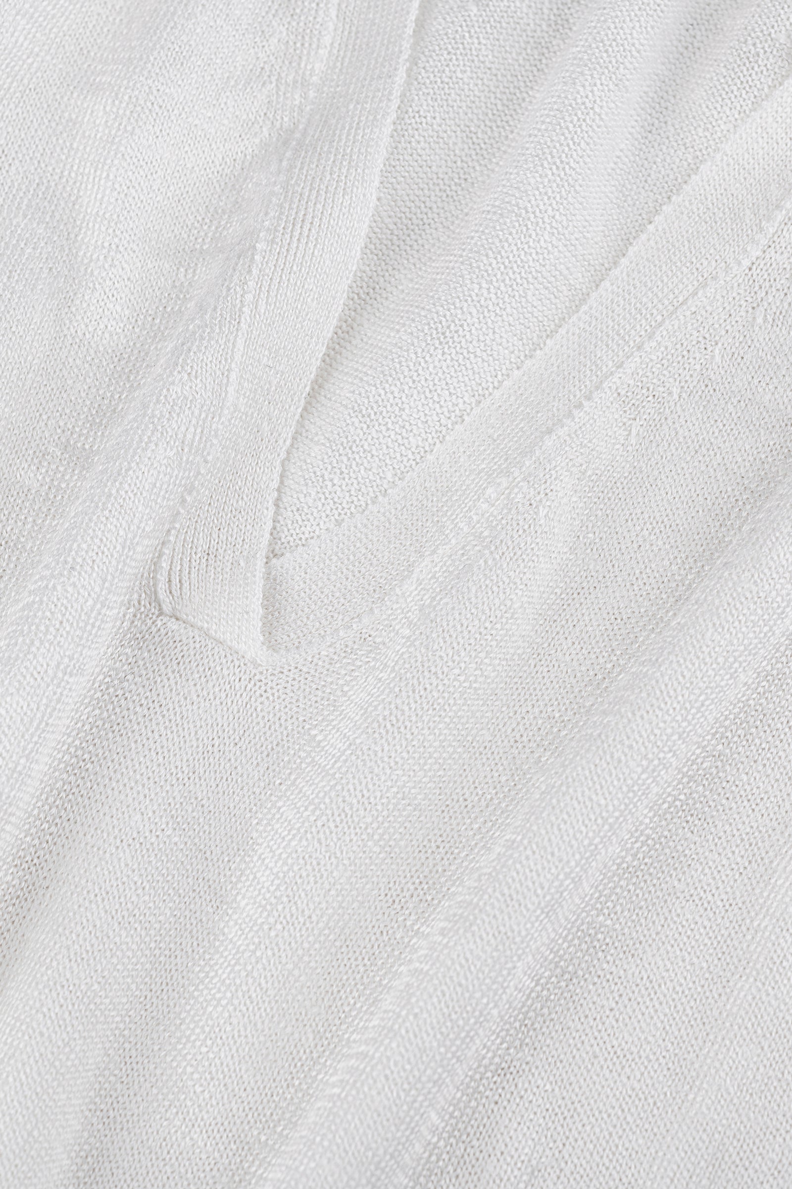 polo miami 100% Capri white linen polo detail