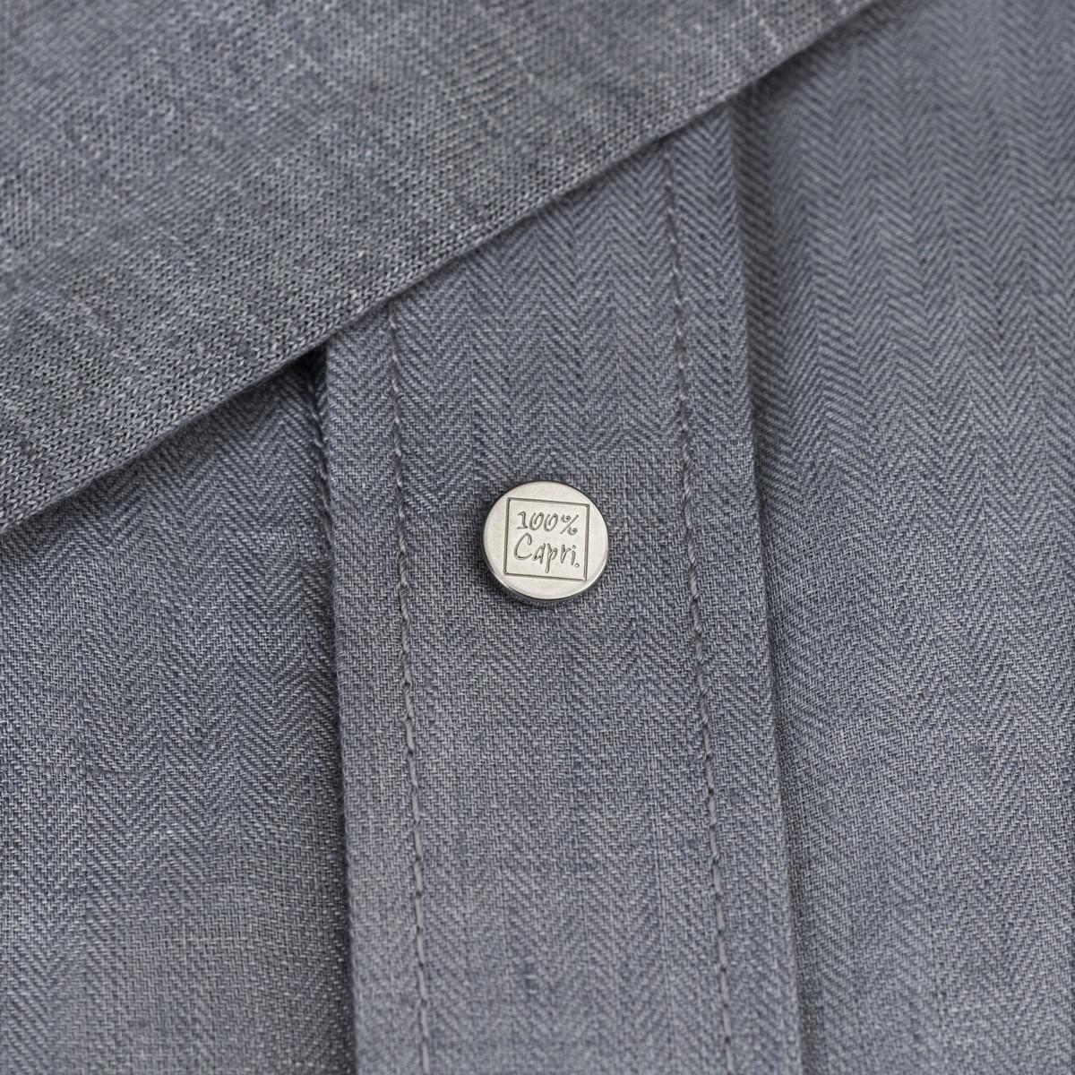 #color_dark-grey Camicia Cappuccio dark grey details 100% Capri