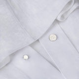 #color_white Camicia Cappuccio 100% Capri white linen t-shirt detail