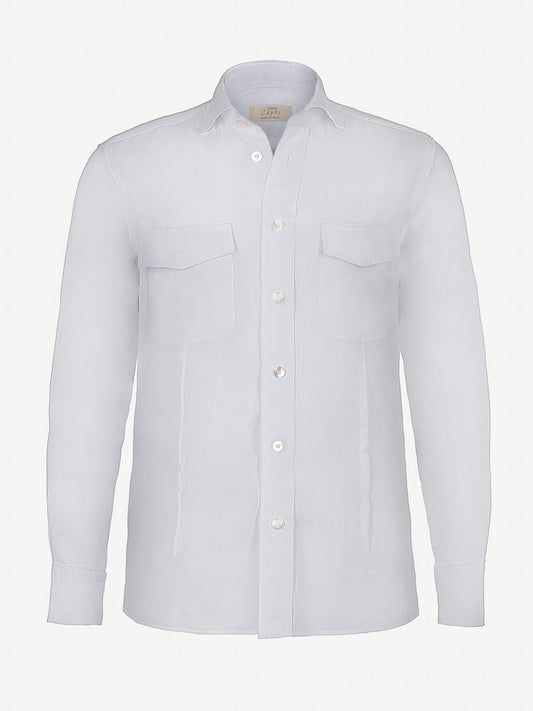 Camicia New Line front white 100% Capri