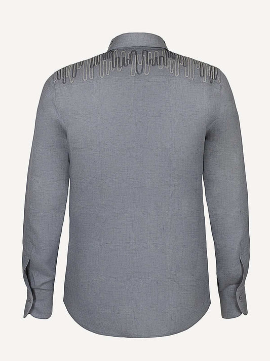 Camicia New Onda back dark grey 100% Capri