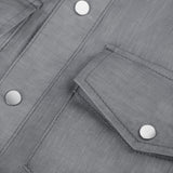 Camicia Denim dark grey color details 100% Capri Camicia Denim dark grey color details 100% Capri