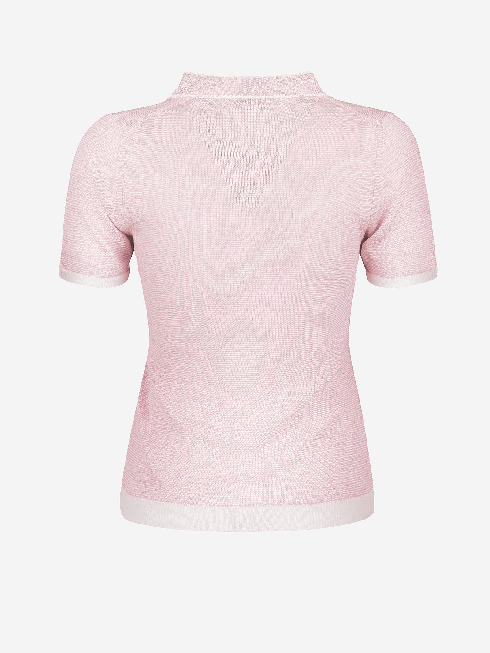 Top Portofino 100% Capri pink and white linen top back