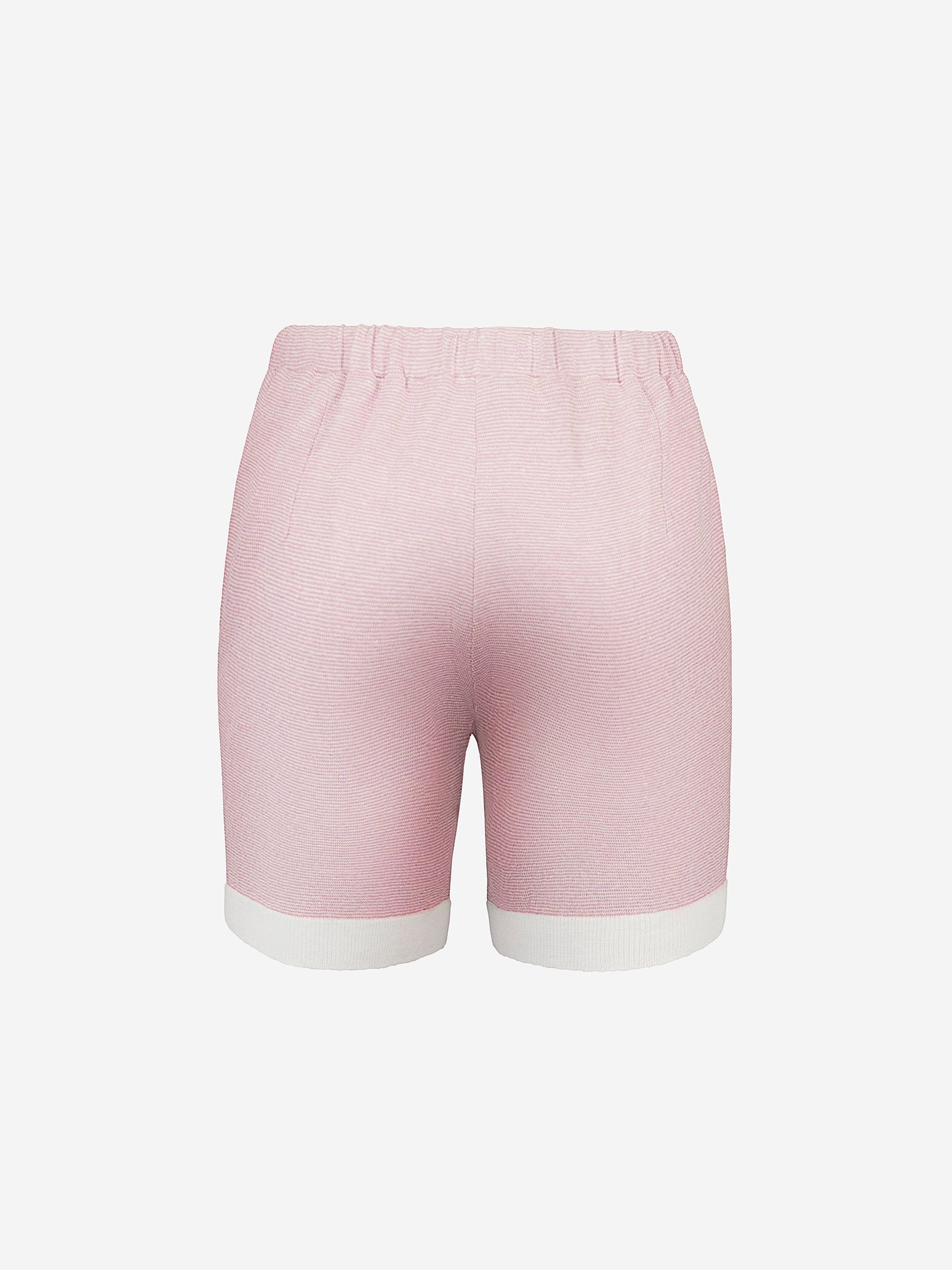 Short Brio 100% Capri pink and white linen short back Short Brio 100% Capri pink and white linen short back