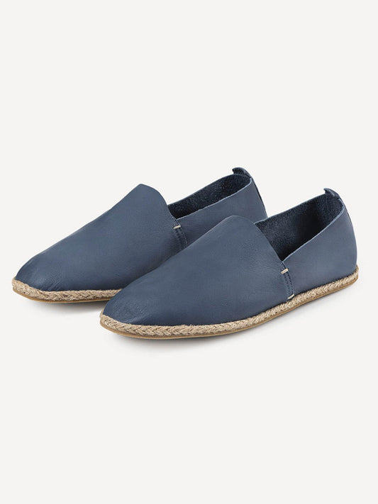 Espadrillas Pelle for man 100% Capri elegant navy espadrillas