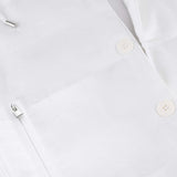Gilet Cappuccio 100% Capri white linen gilet detail Gilet Cappuccio 100% Capri white linen gilet detail