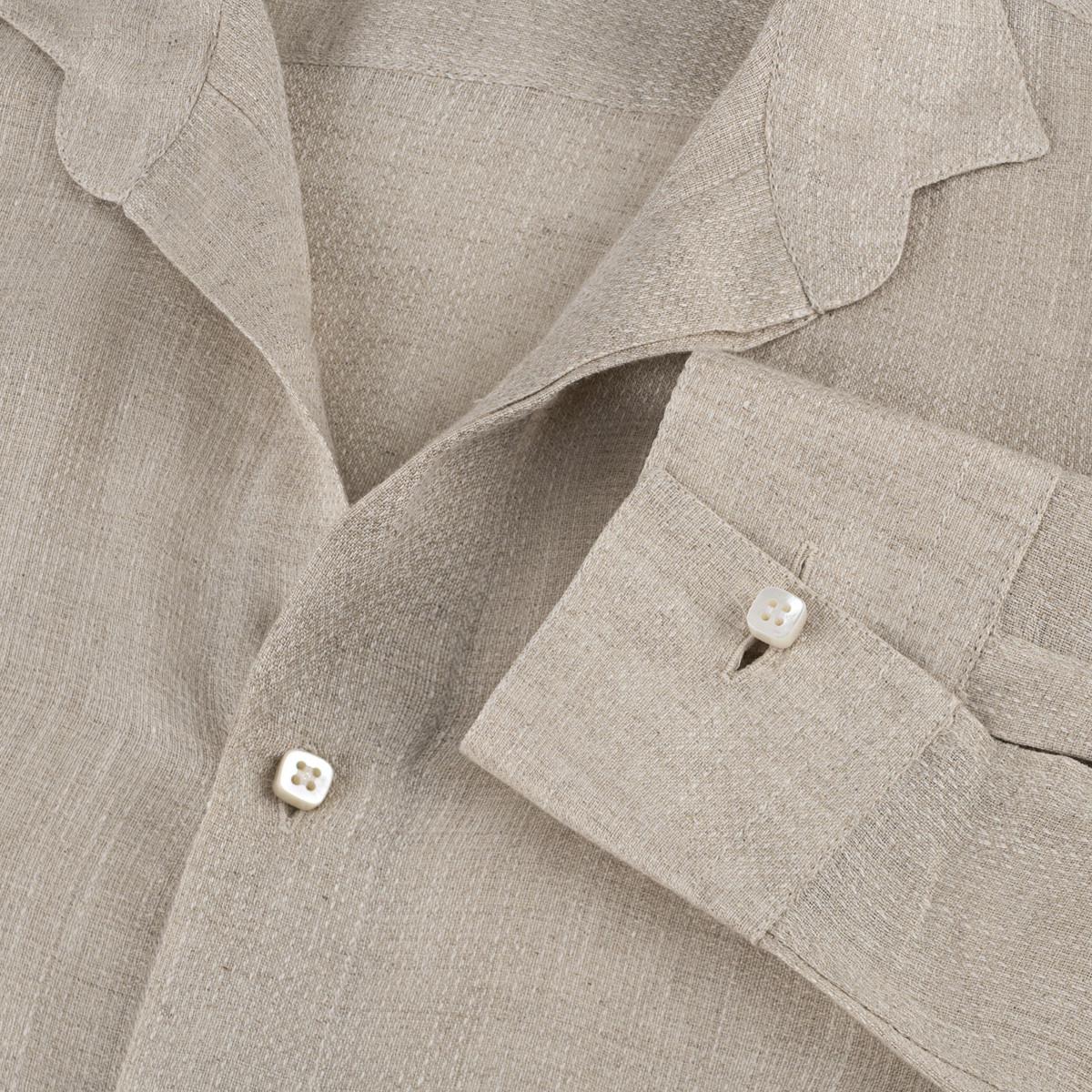 Camicia Tiberio nut man details 100% Capri Camicia Tiberio nut man details 100% Capri