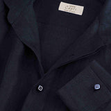 Camicia Tiberio blue man details 100% Capri Camicia Tiberio blue man details 100% Capri