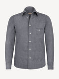 Camicia Trapuntino Dark Grey front 100% Capri Camicia Trapuntino Dark Grey front 100% Capri